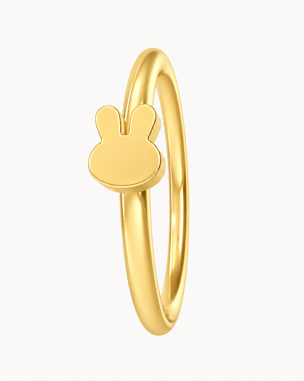 Rabbit 14ct Solid Gold Nostril Ring