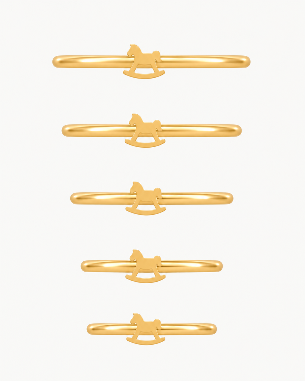 Rocking Horse 14ct Solid Gold Conch Ring