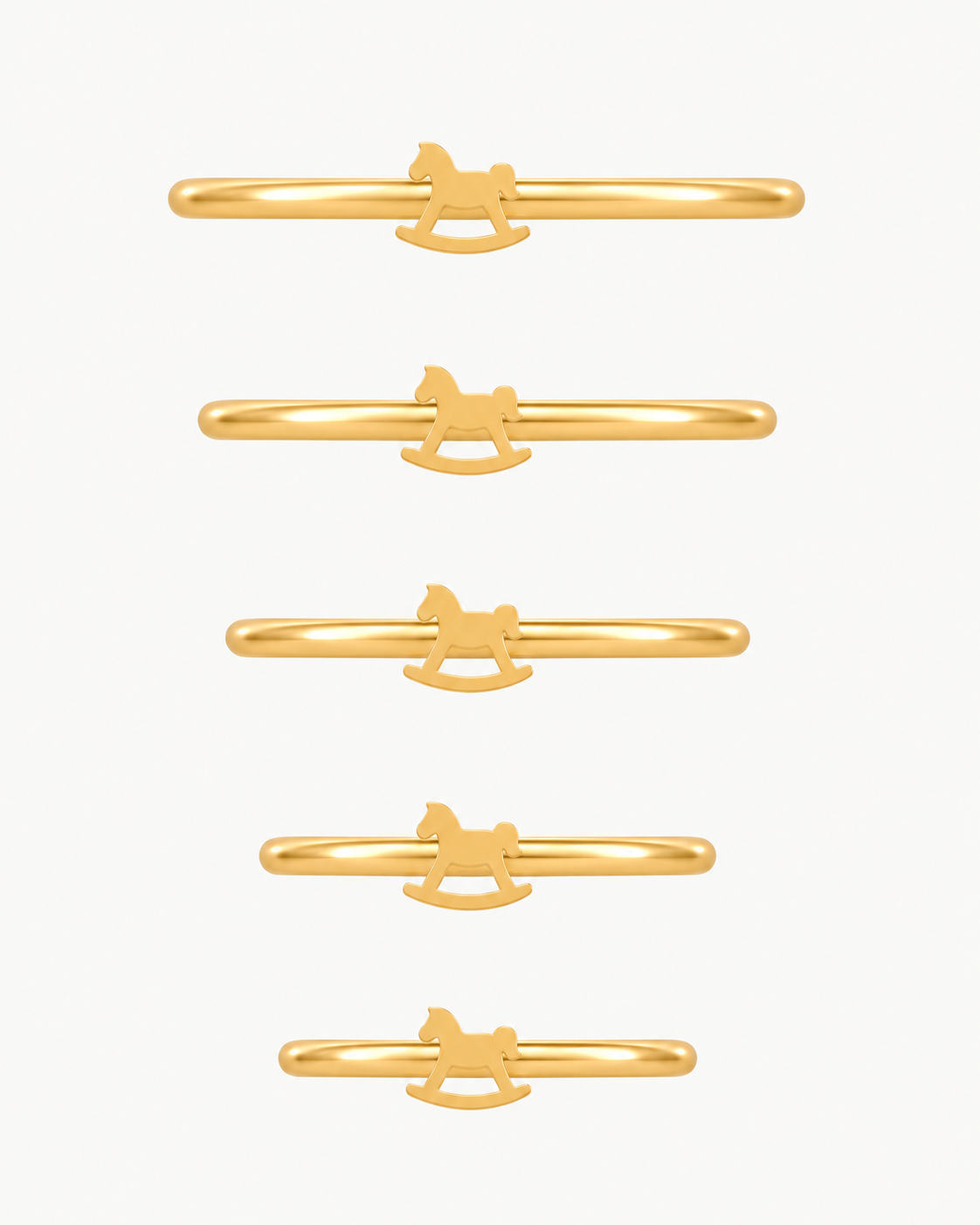 Rocking Horse 14ct Solid Gold Conch Ring