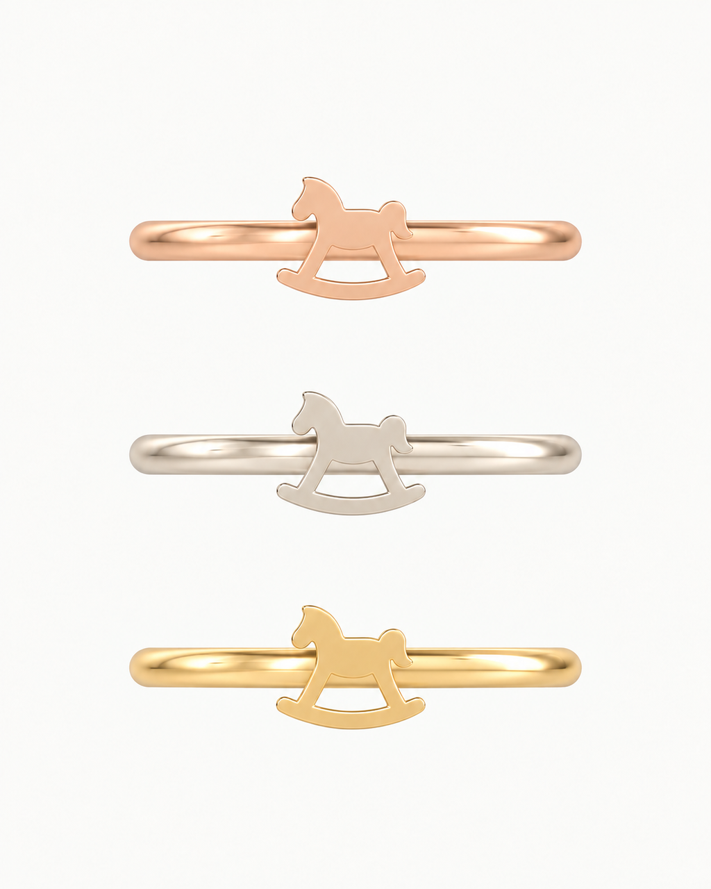 Rocking Horse 14ct Solid Gold Conch Ring