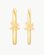Rocking Horse 14ct Solid Gold Nostril Ring