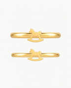 Rocking Horse 14ct Solid Gold Helix Ring