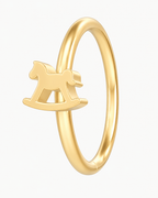 Rocking Horse 14ct Solid Gold Nostril Ring
