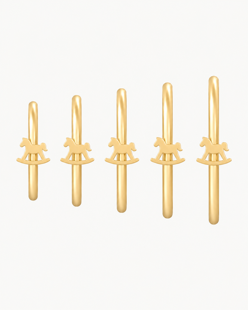 Rocking Horse 14ct Solid Gold Nostril Ring
