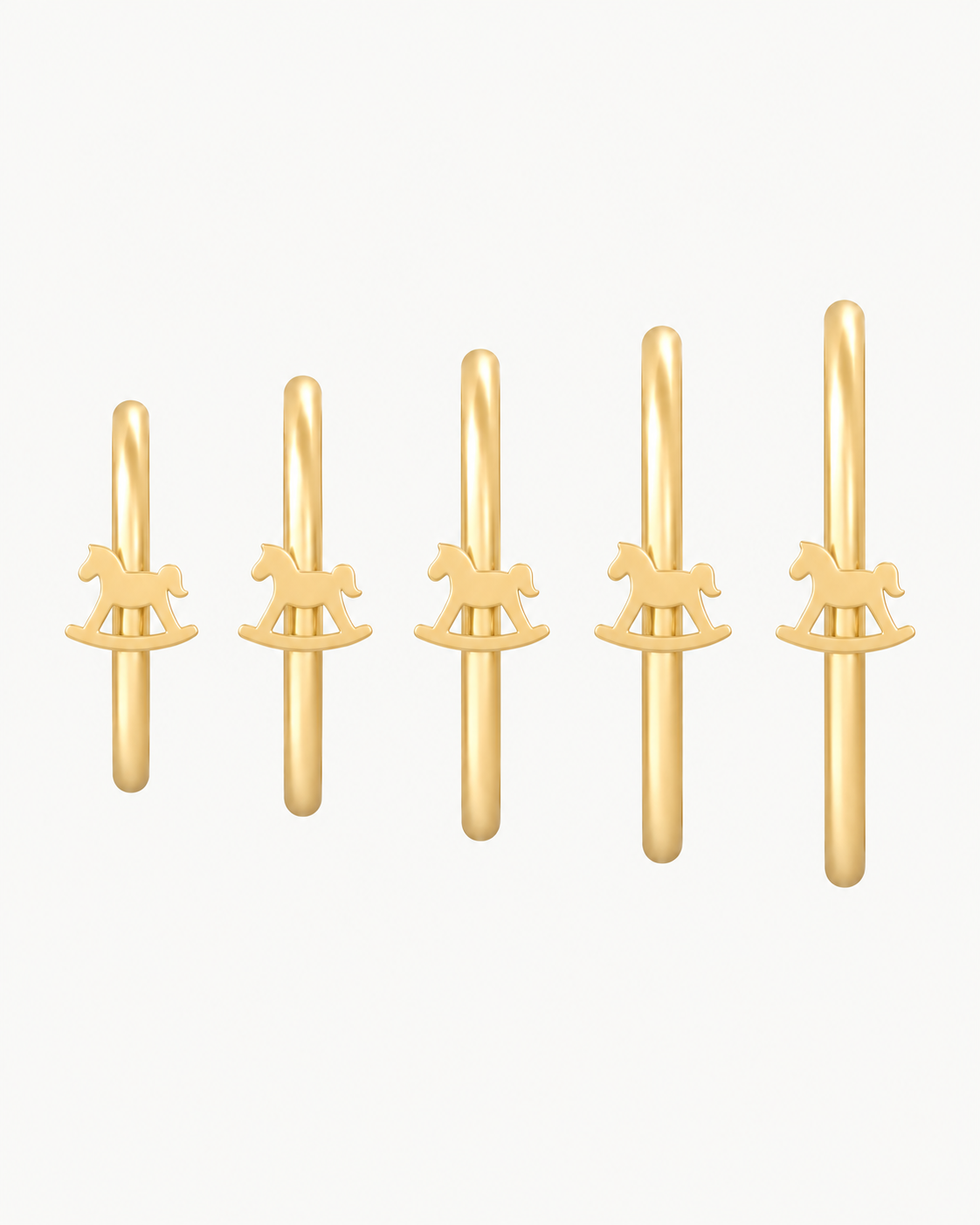 Rocking Horse 14ct Solid Gold Nostril Ring
