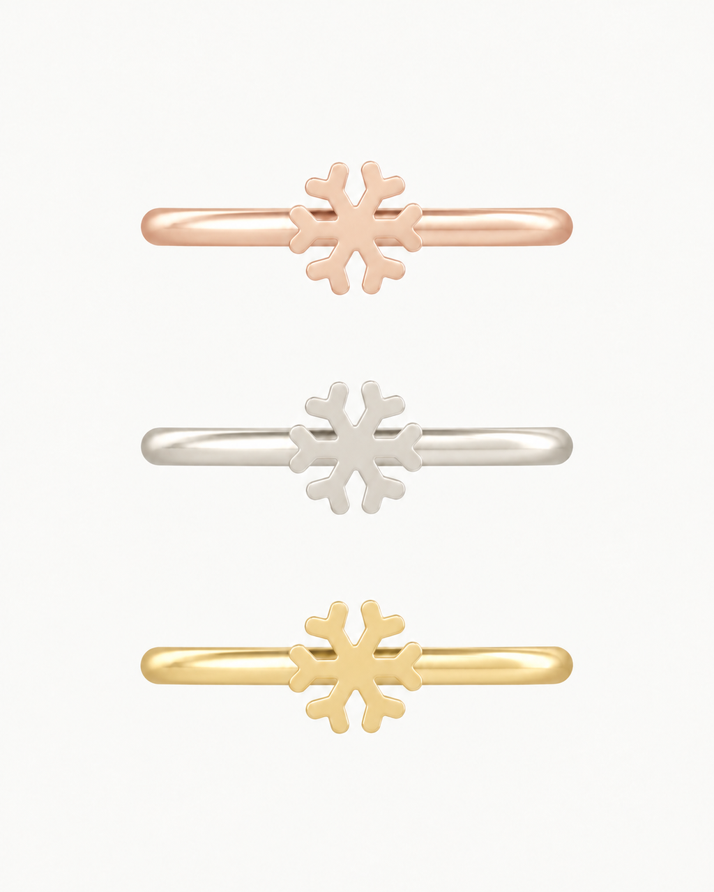 Snowflake 14ct Solid Gold Conch Ring