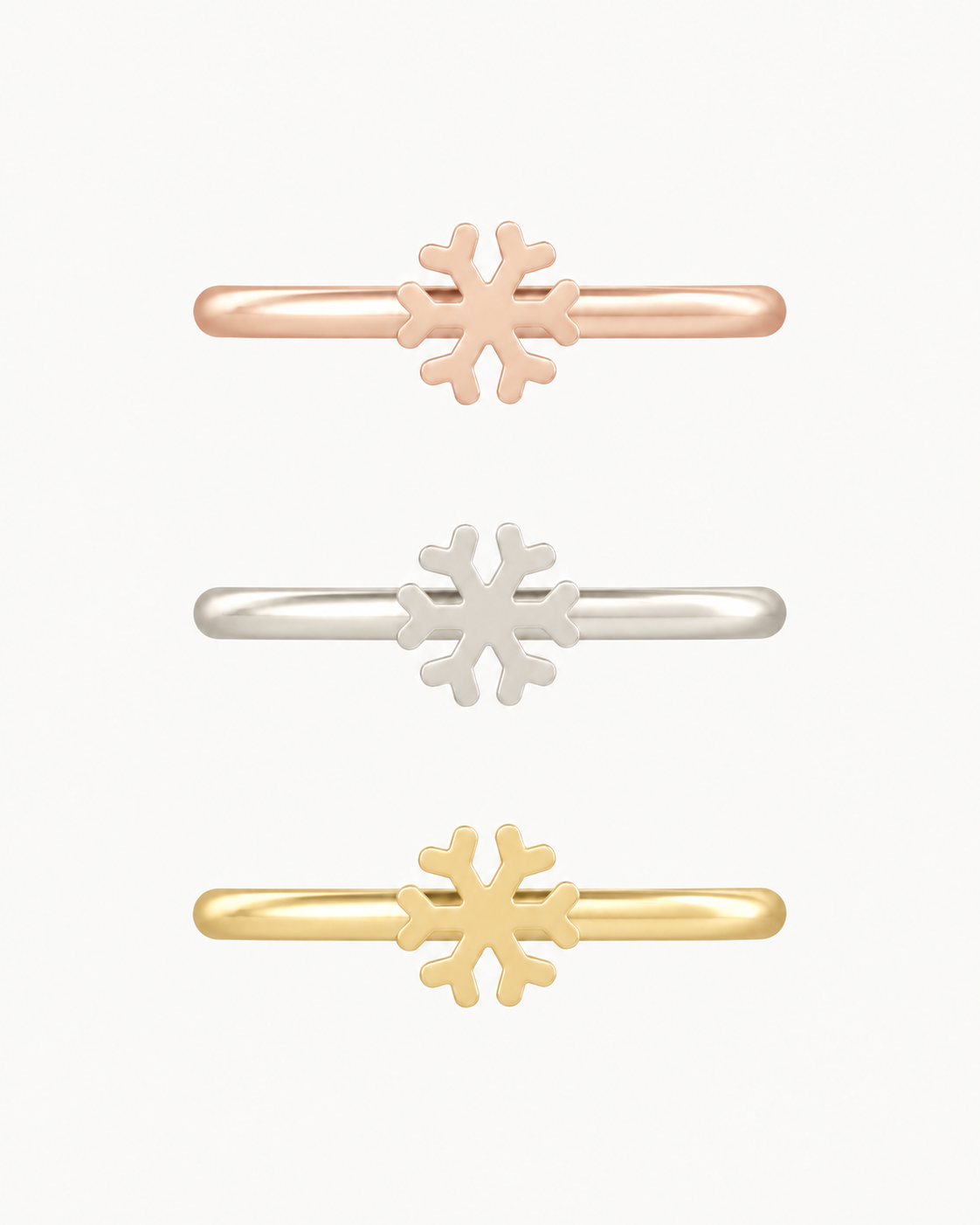 Snowflake 14ct Solid Gold Conch Ring