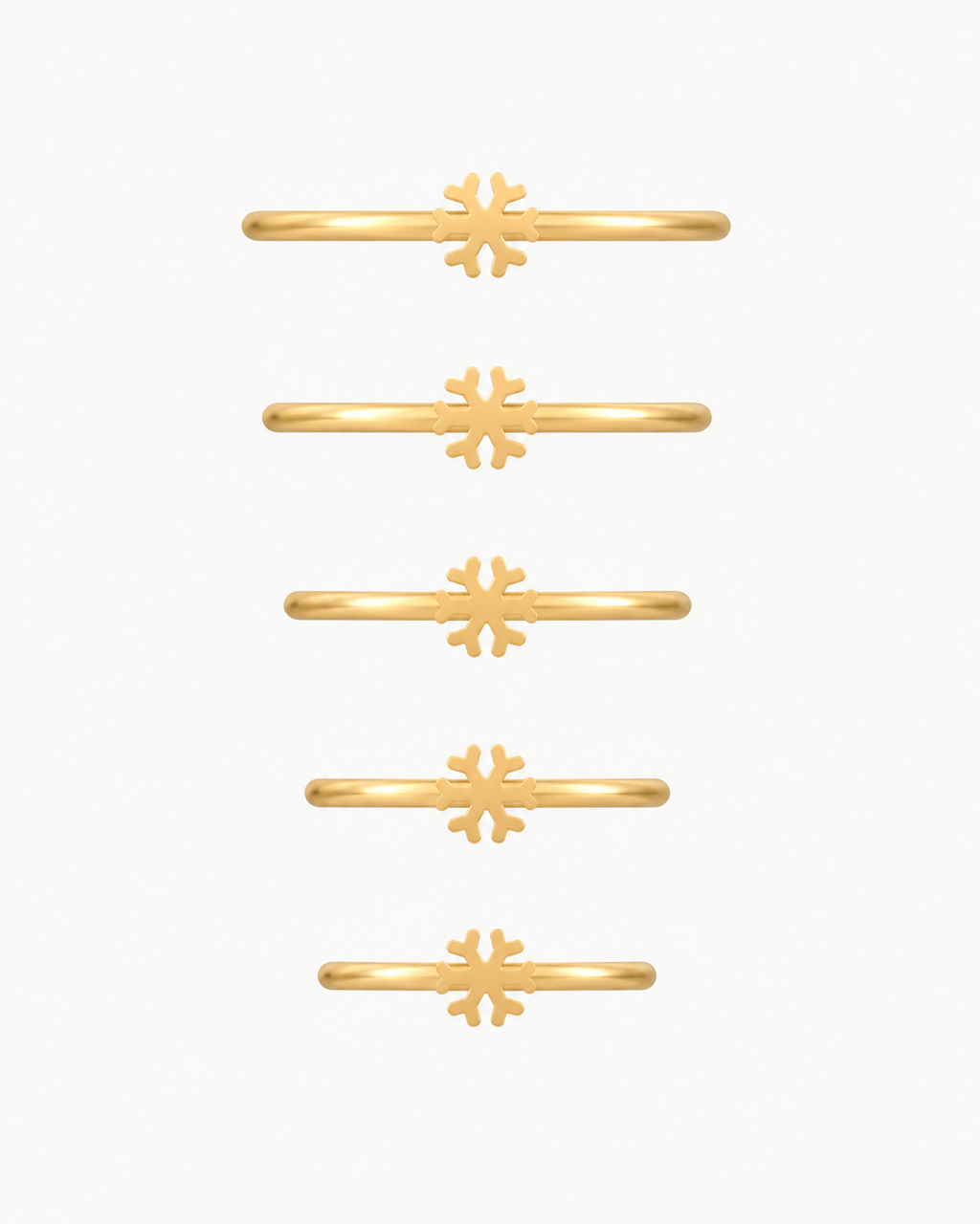 Snowflake 14ct Solid Gold Conch Ring