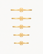 Snowflake 14ct Solid Gold Conch Ring
