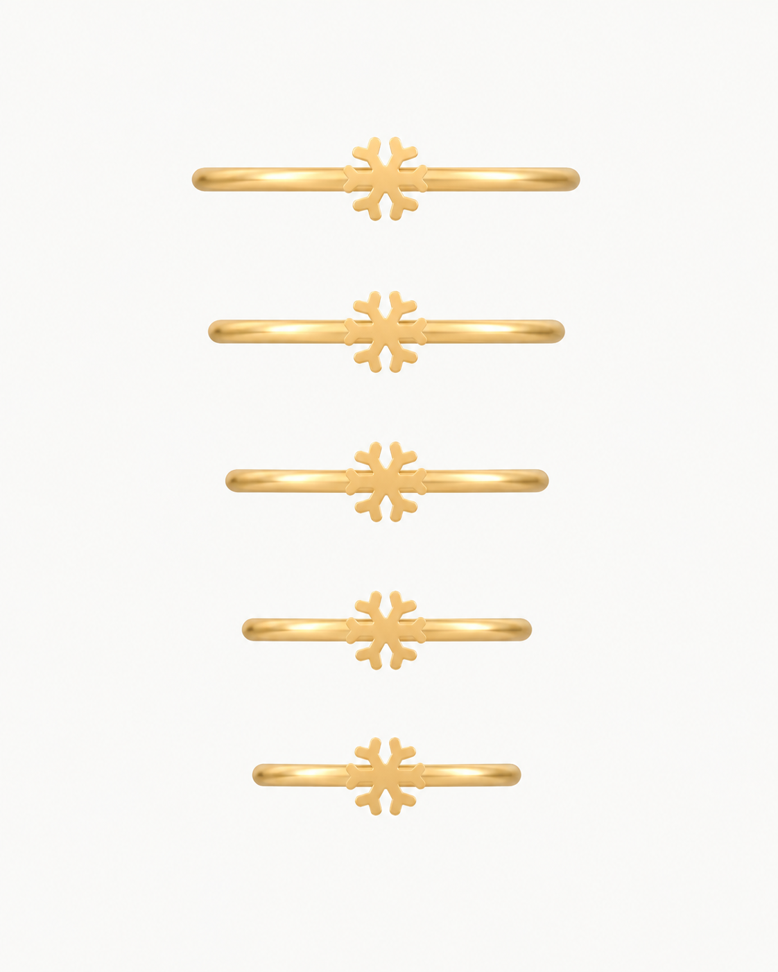 Snowflake 14ct Solid Gold Conch Ring
