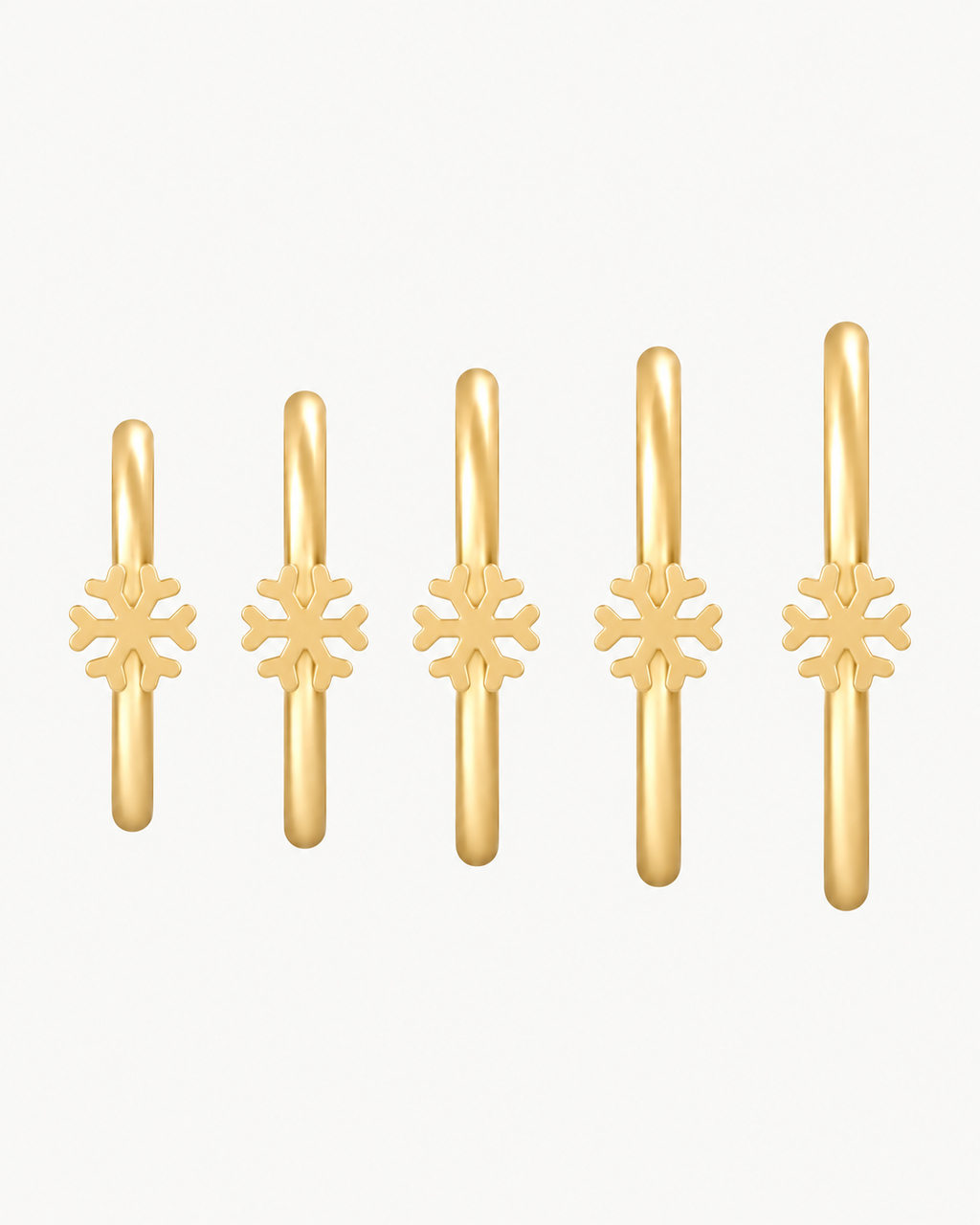 Snowflake 14ct Solid Gold Nostril Ring