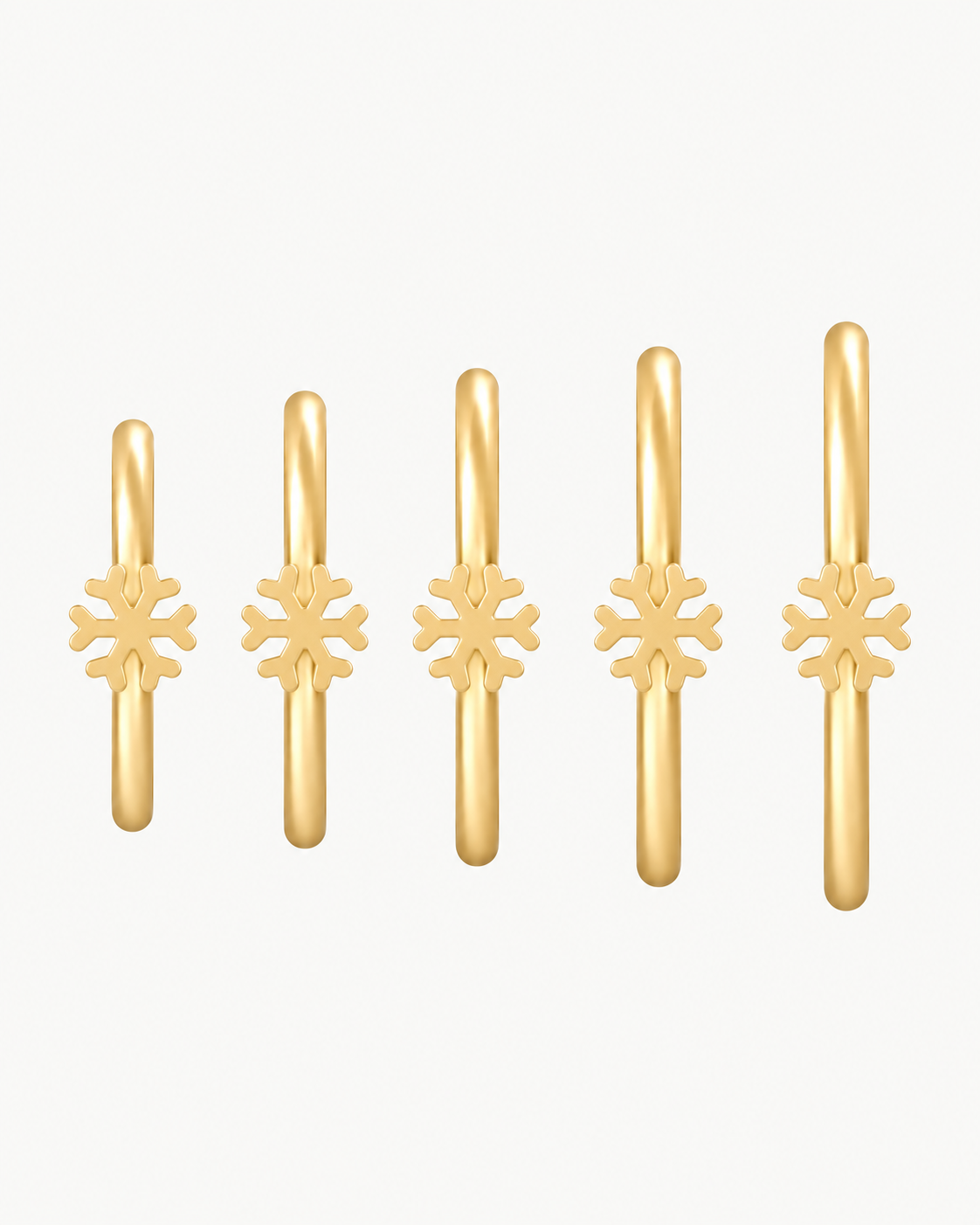 Snowflake 14ct Solid Gold Nostril Ring