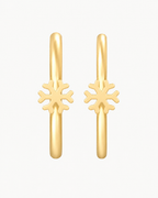 Snowflake 14ct Solid Gold Nostril Ring
