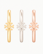 Snowflake 14ct Solid Gold Nostril Ring