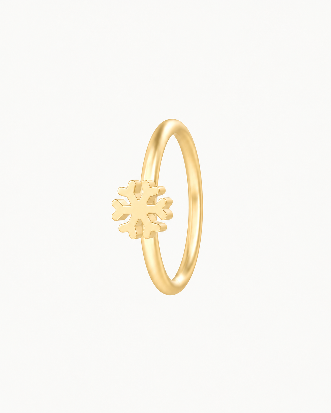 Snowflake 14ct Solid Gold Nostril Ring