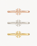 Snowflake 14ct Solid Gold Helix Ring