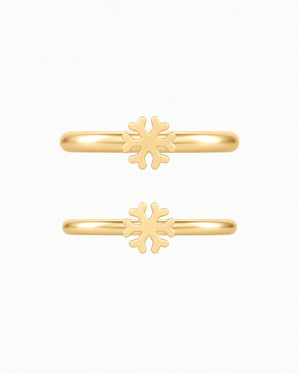Snowflake 14ct Solid Gold Helix Ring
