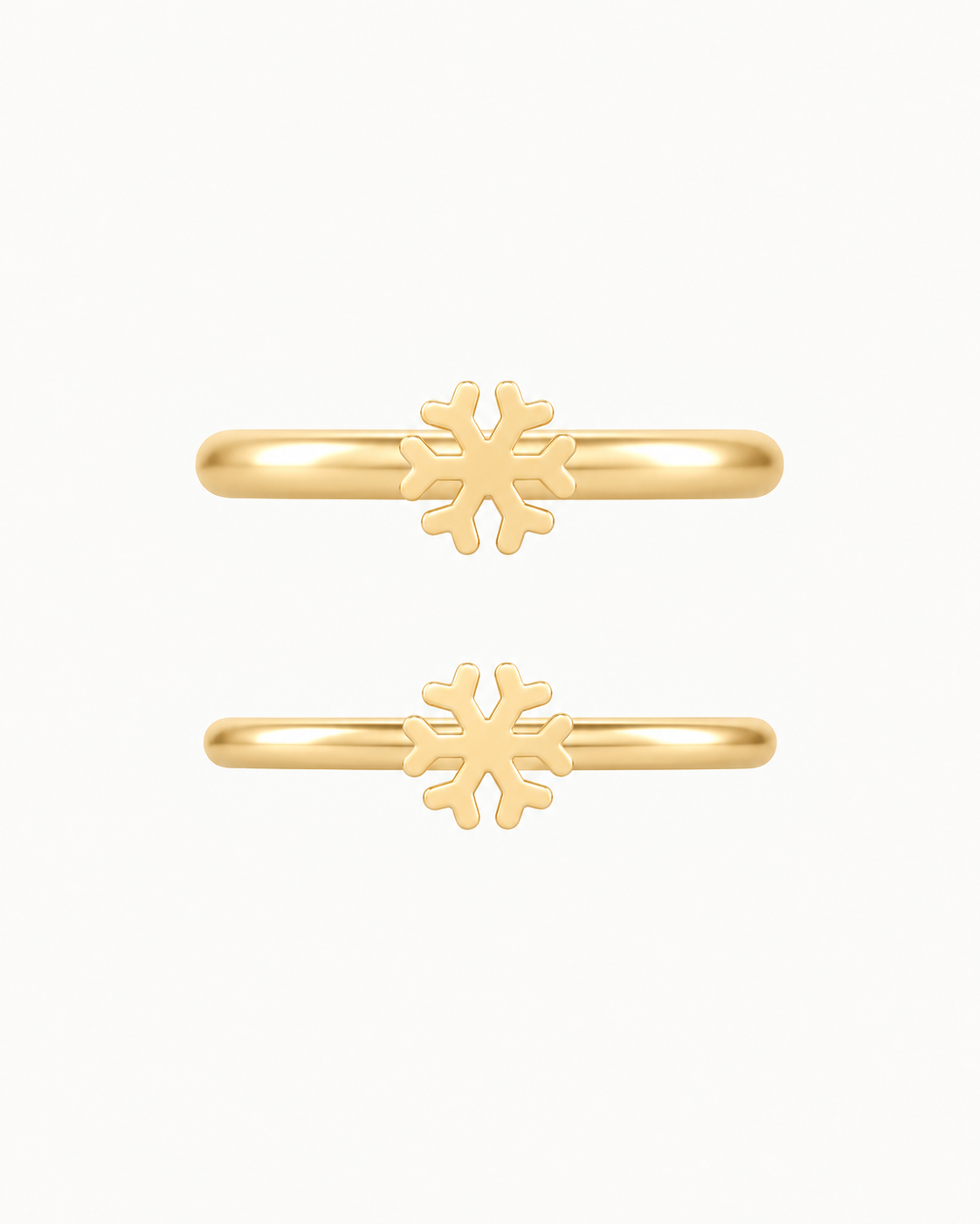 Snowflake 14ct Solid Gold Helix Ring
