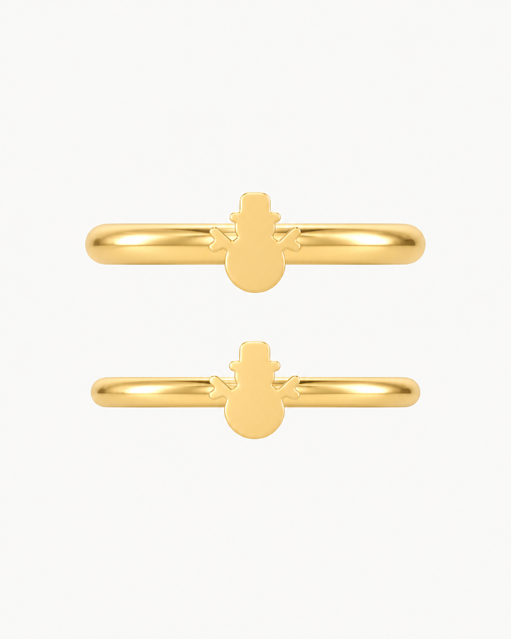 Snowman 14ct Solid Gold Helix Ring