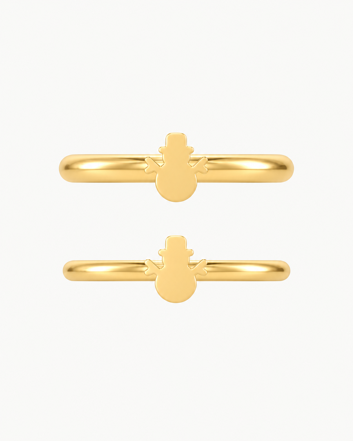 Snowman 14ct Solid Gold Helix Ring