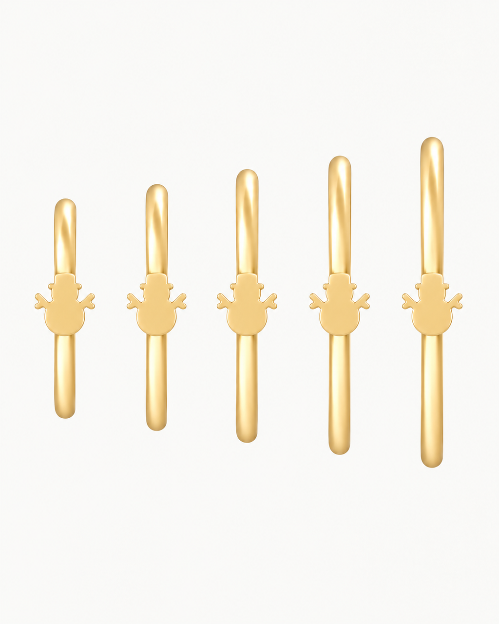 Snowman 14ct Solid Gold Nostril Ring