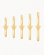 Snowman 14ct Solid Gold Nostril Ring