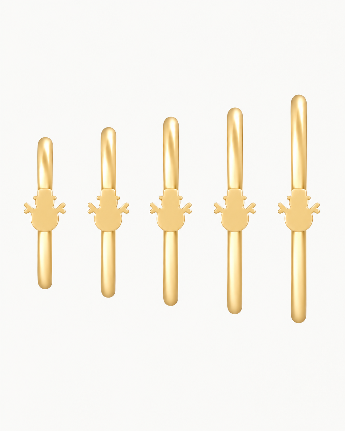 Snowman 14ct Solid Gold Nostril Ring