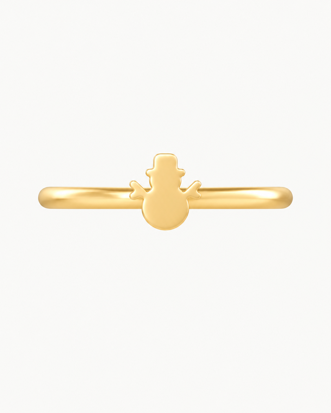 Snowman 14ct Solid Gold Helix Ring