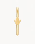 Snowman 14ct Solid Gold Nostril Ring