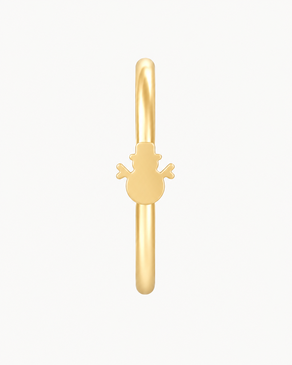 Snowman 14ct Solid Gold Nostril Ring