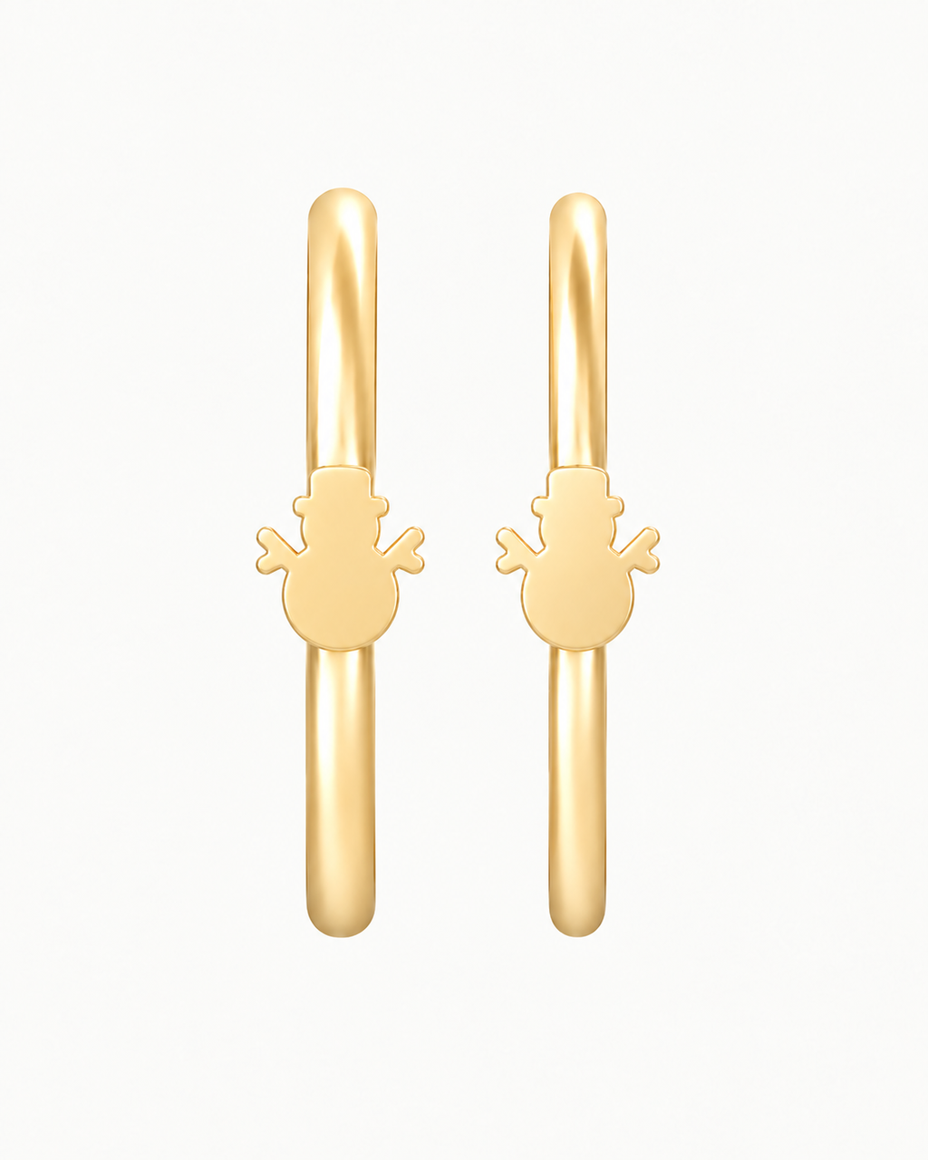 Snowman 14ct Solid Gold Nostril Ring