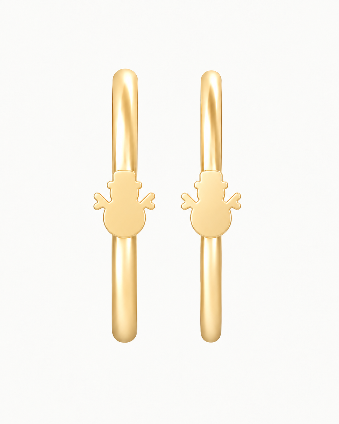 Snowman 14ct Solid Gold Nostril Ring