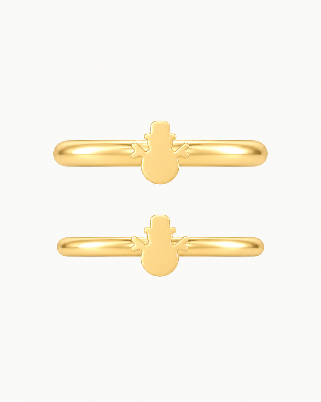 Snowman 14ct Solid Gold Conch Ring