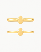 Snowman 14ct Solid Gold Conch Ring
