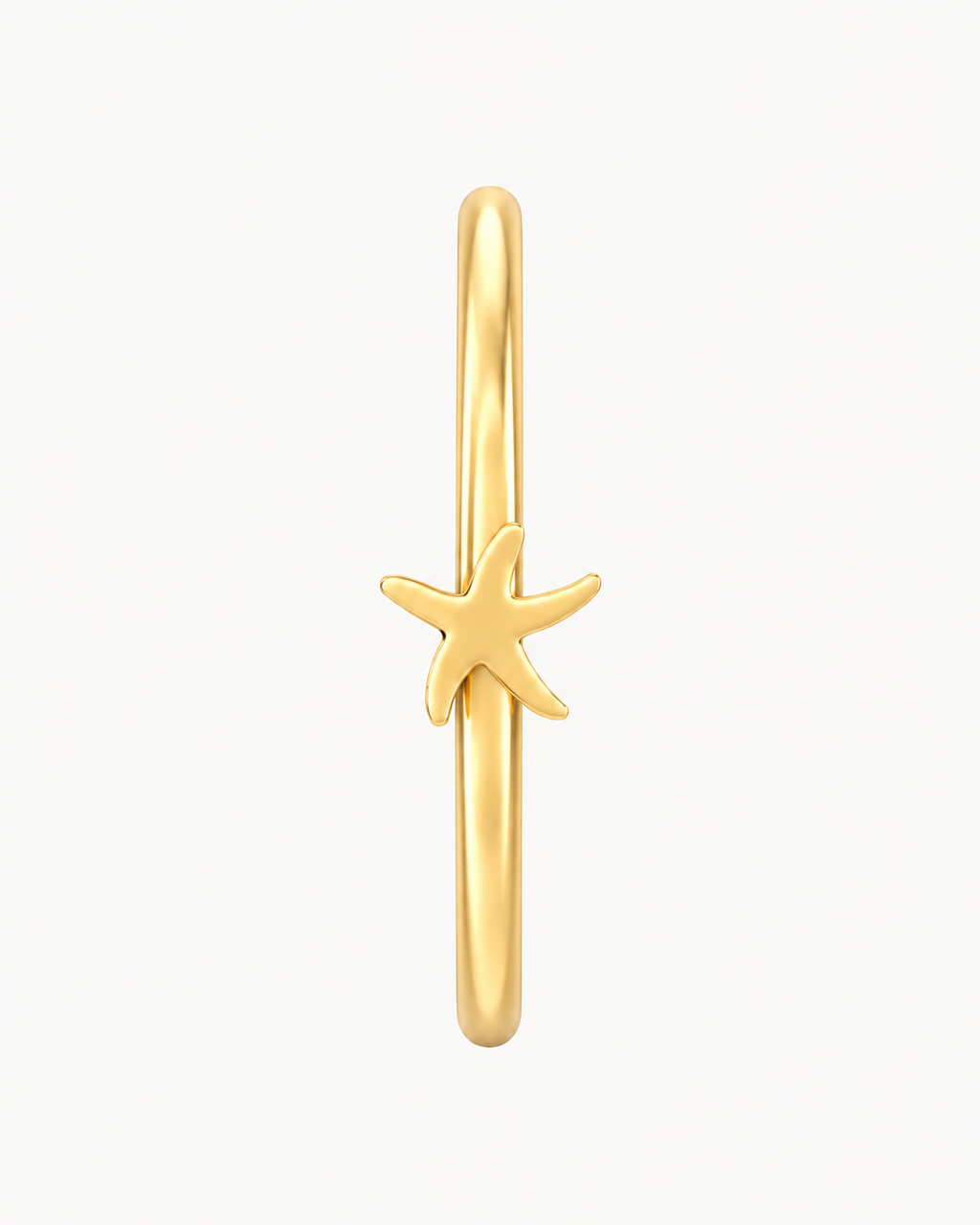 Starfish 14ct Solid Gold Nostril Ring
