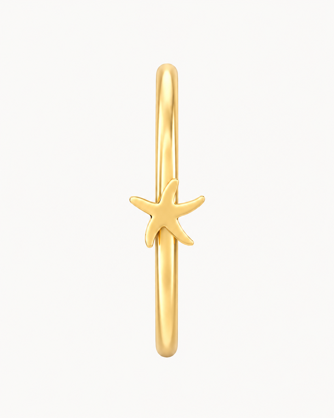 Starfish 14ct Solid Gold Nostril Ring