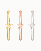 Starfish 14ct Solid Gold Nostril Ring