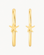 Starfish 14ct Solid Gold Nostril Ring