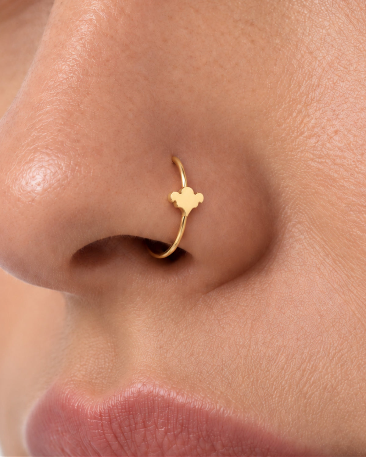 Ghost 14ct Solid Gold Nostril Ring