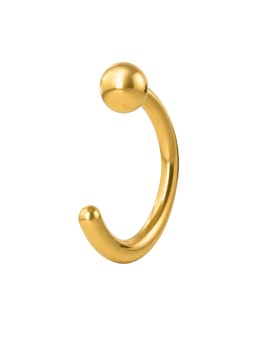 Ball 14ct Solid Gold  Huggie Hoop