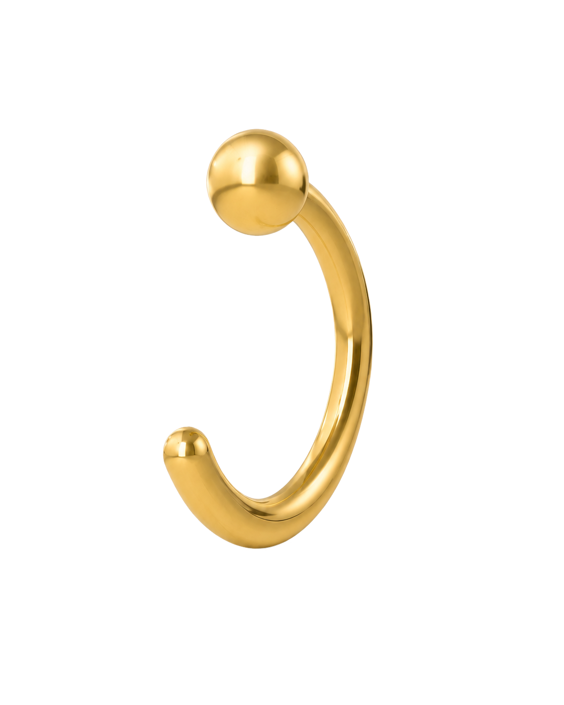 Ball 14ct Solid Gold  Huggie Hoop