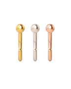 Ball 14ct Solid Gold  Huggie Hoop