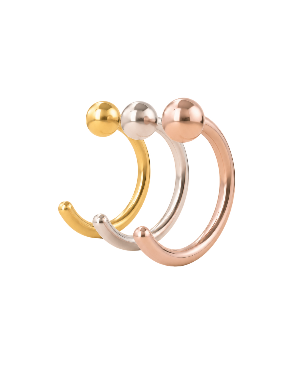 Ball 14ct Solid Gold  Huggie Hoop