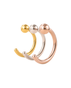 Ball 14ct Solid Gold  Huggie Hoop