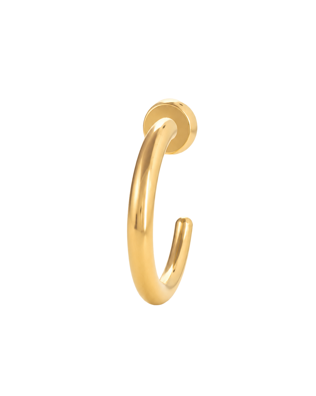 Ball 14ct Solid Gold  Huggie Hoop