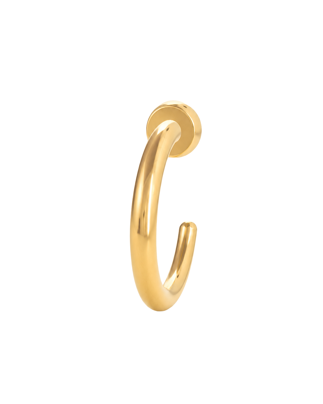 Ball 14ct Solid Gold  Huggie Hoop
