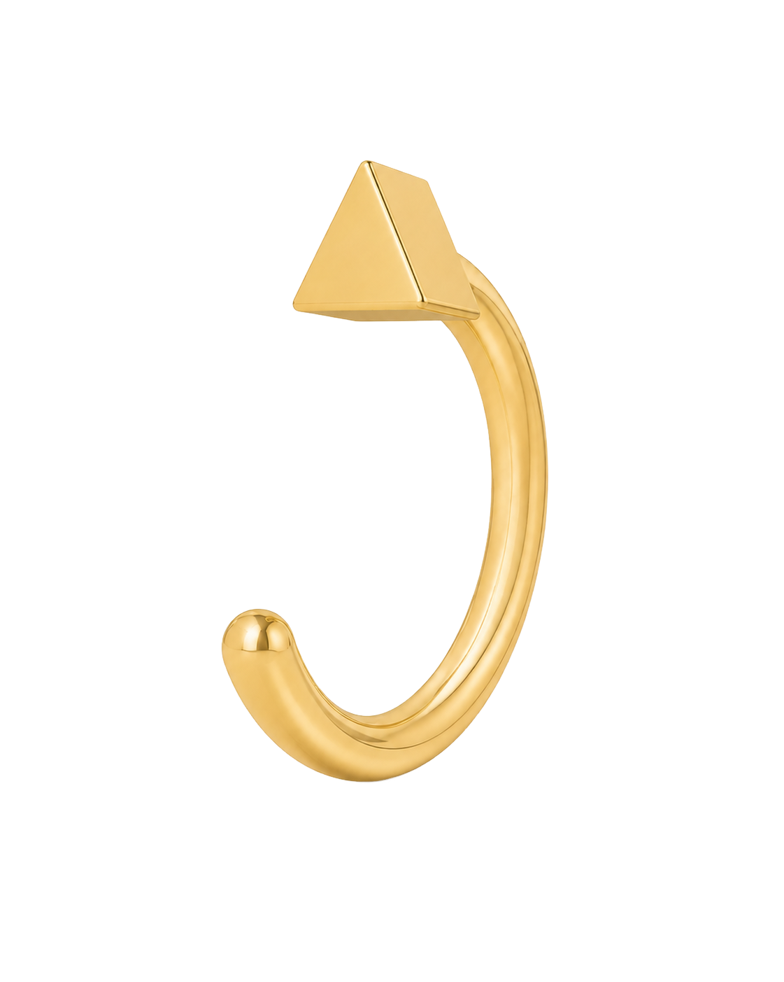 Triangle 14ct Solid Gold Huggie Hoop