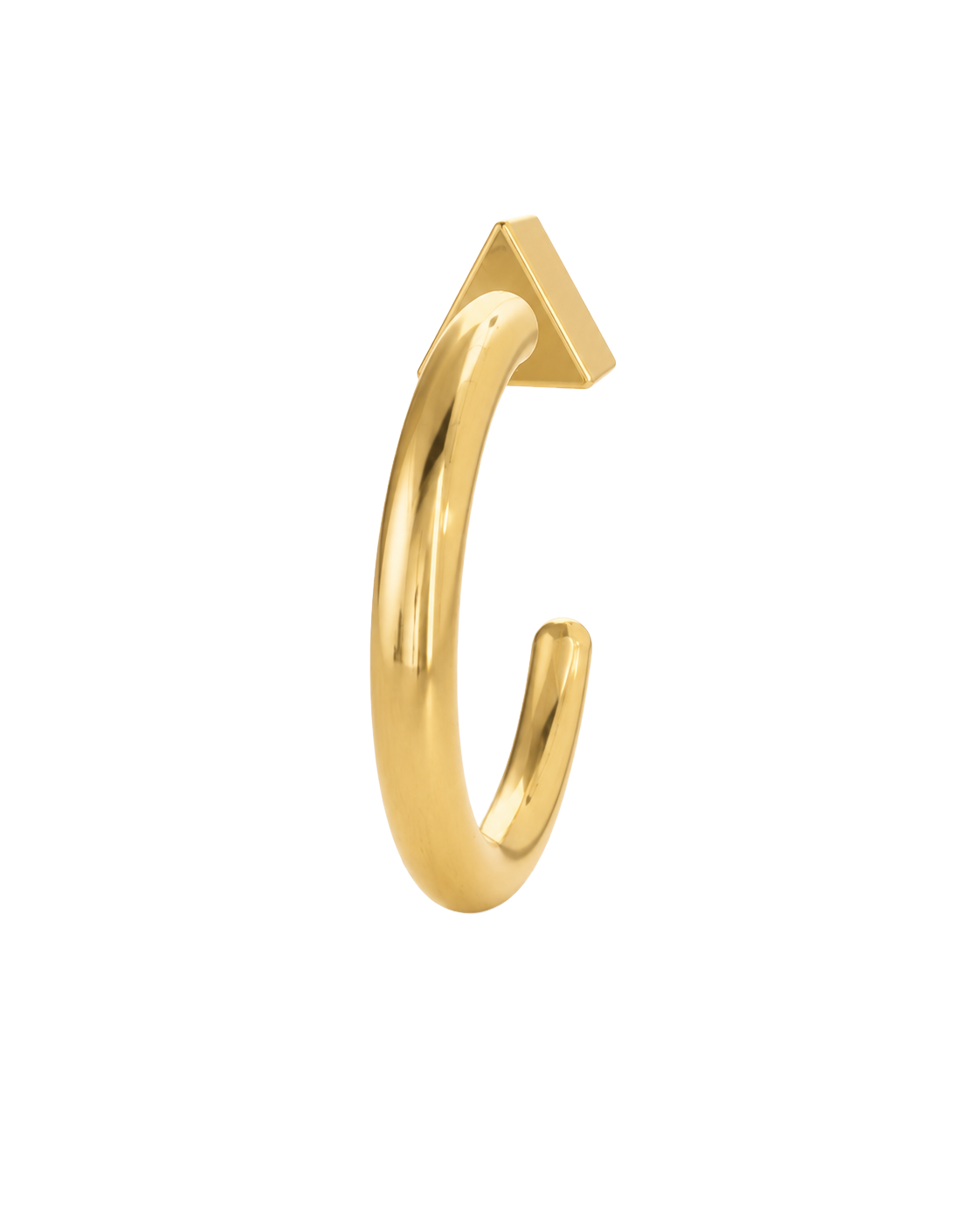 Triangle 14ct Solid Gold Huggie Hoop