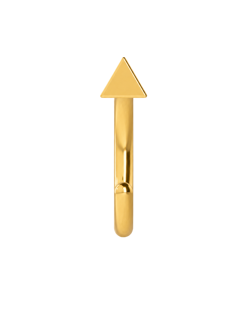Triangle 14ct Solid Gold Huggie Hoop