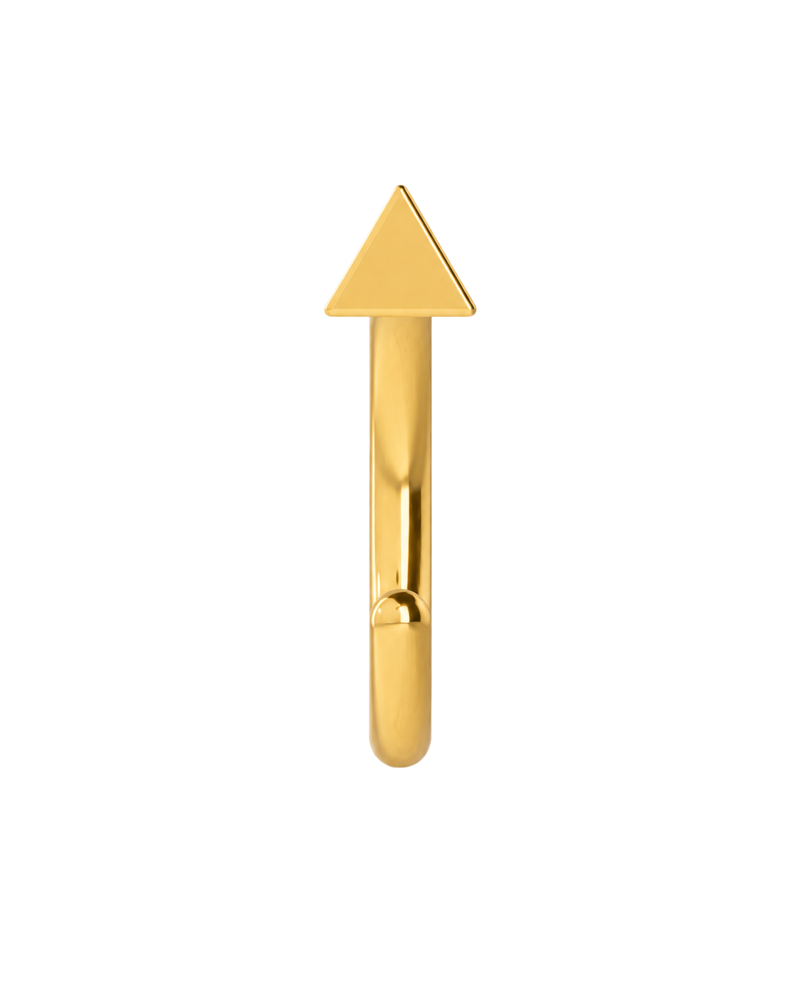 Triangle 14ct Solid Gold Huggie Hoop